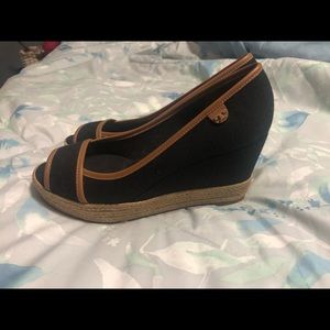 Tory Burch black wedge
